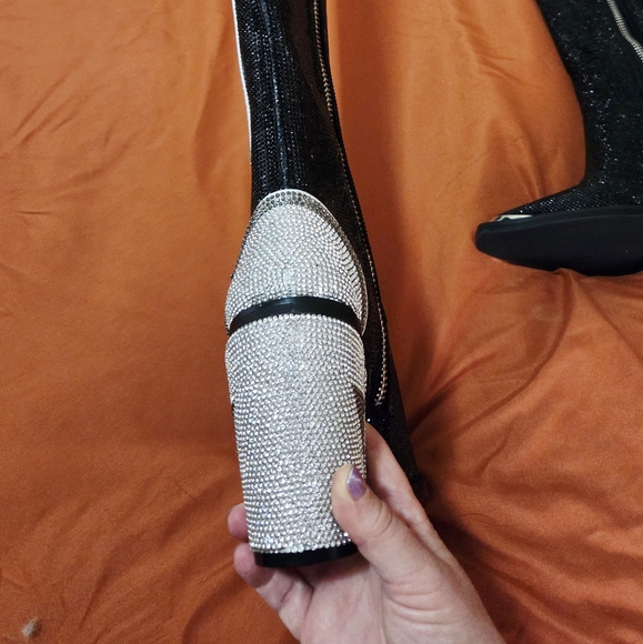 Dolls Kill Sheriff Shine Knee High Boots - Noir Ziggy - Club EXX - NWOT - Picture 6 of 12